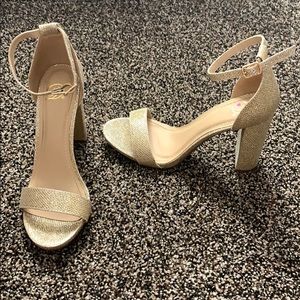 Sparkly Gold Heels